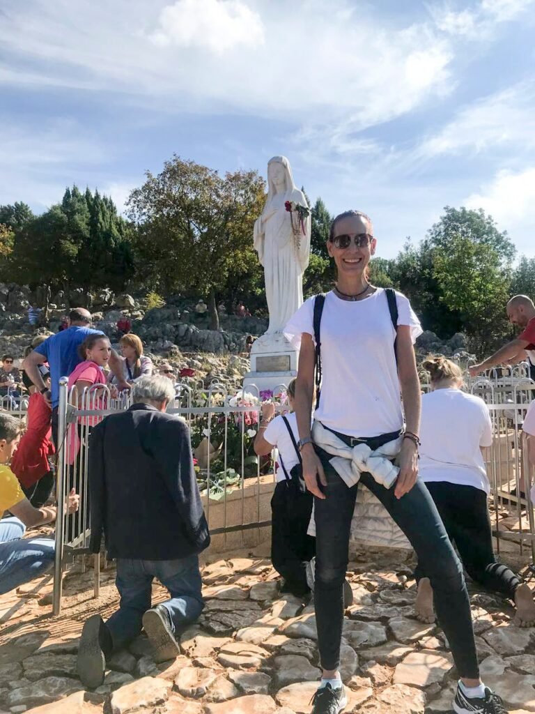 Lourdes beside an image of the Virgin Mary in Medjugorje